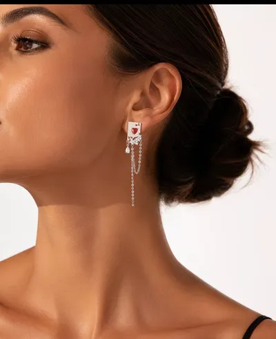 Spade A long hearted earrings
