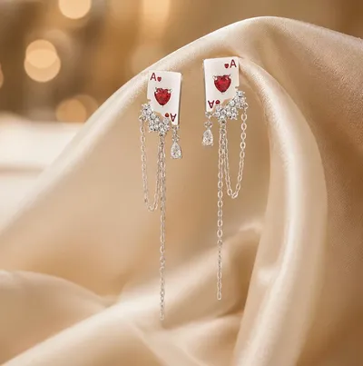 Spade A long hearted earrings