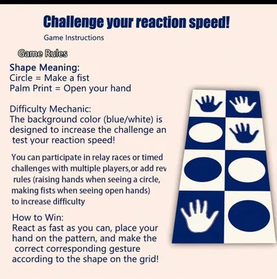 Hands game mate blue and white