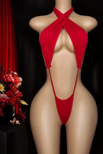 V neck halter lingerie dancer outfit