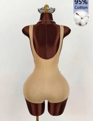Hot brown short jumpsuit