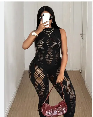 Body fishnets jumpsuit long