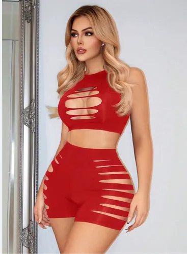 Two pice fishnet lingerie set
