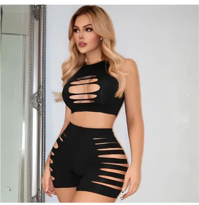 Two pice fishnet lingerie set