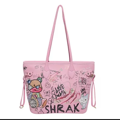 Pink large capacity bag