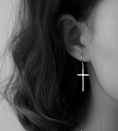 Cross earrings trending style