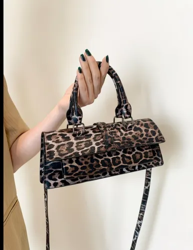 Leopard print trendy bag