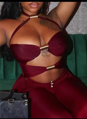 Burgundy jumpsuit
