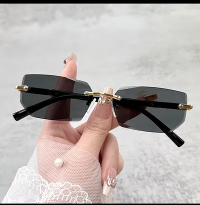 Cut ledge frameless sunglasses unisex