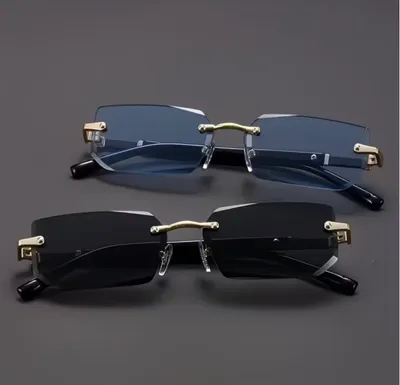 Cut ledge frameless sunglasses unisex